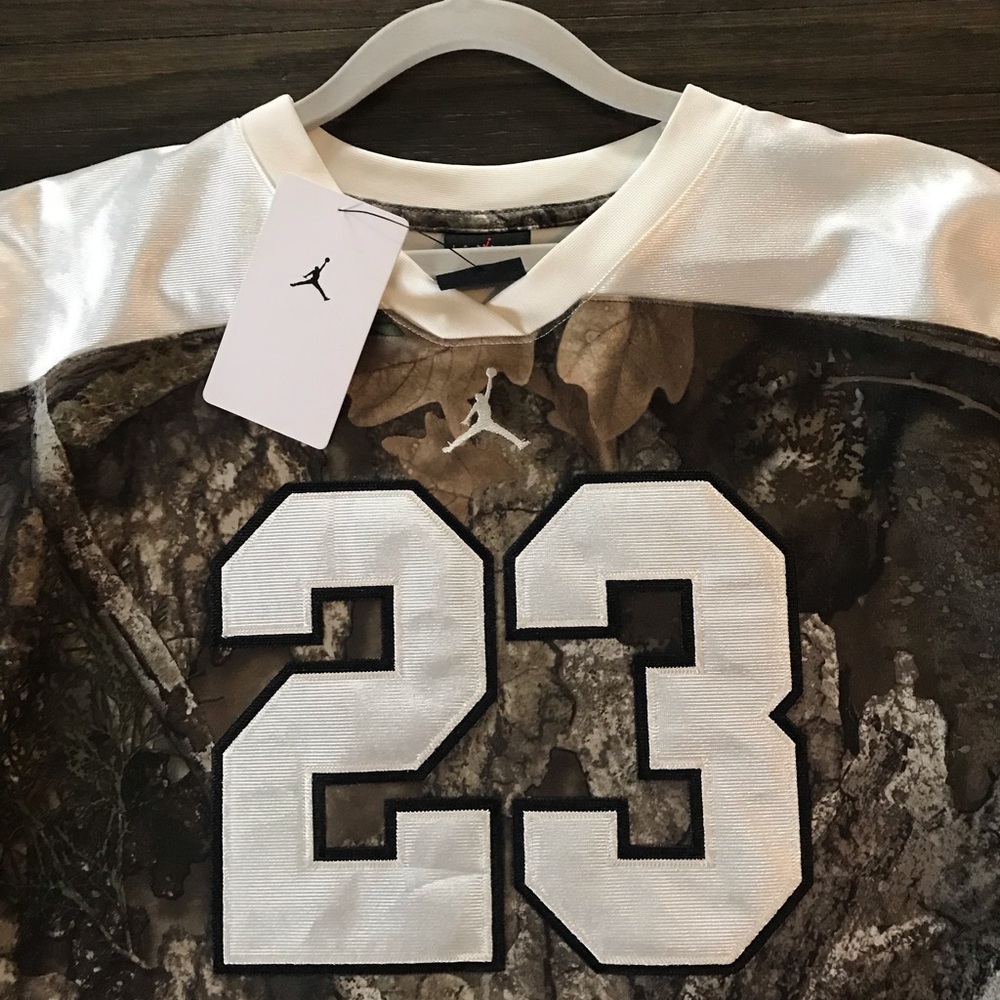 Jordan Boys Camo Jersey top Medium olive Size 12-13 years - Picture 3 of 6